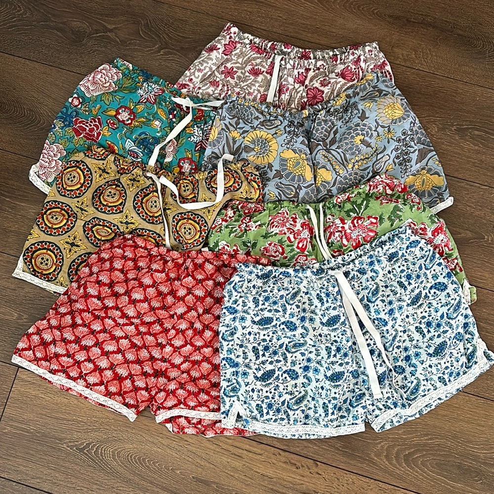 Set of SEVEN pajama shorts